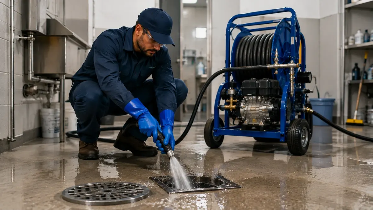 Floor Drain Hydro Jet Cleaning in Madera