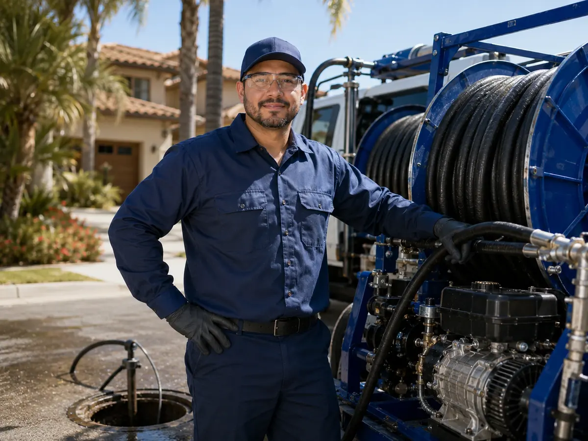 Hydro jet sewer cleaning in Madera