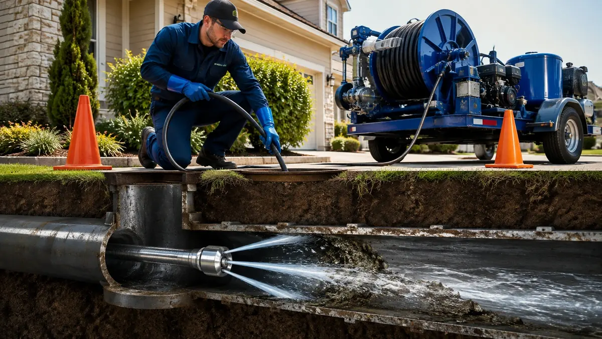 Main Sewer Line Hydro Jet Cleaning in Madera