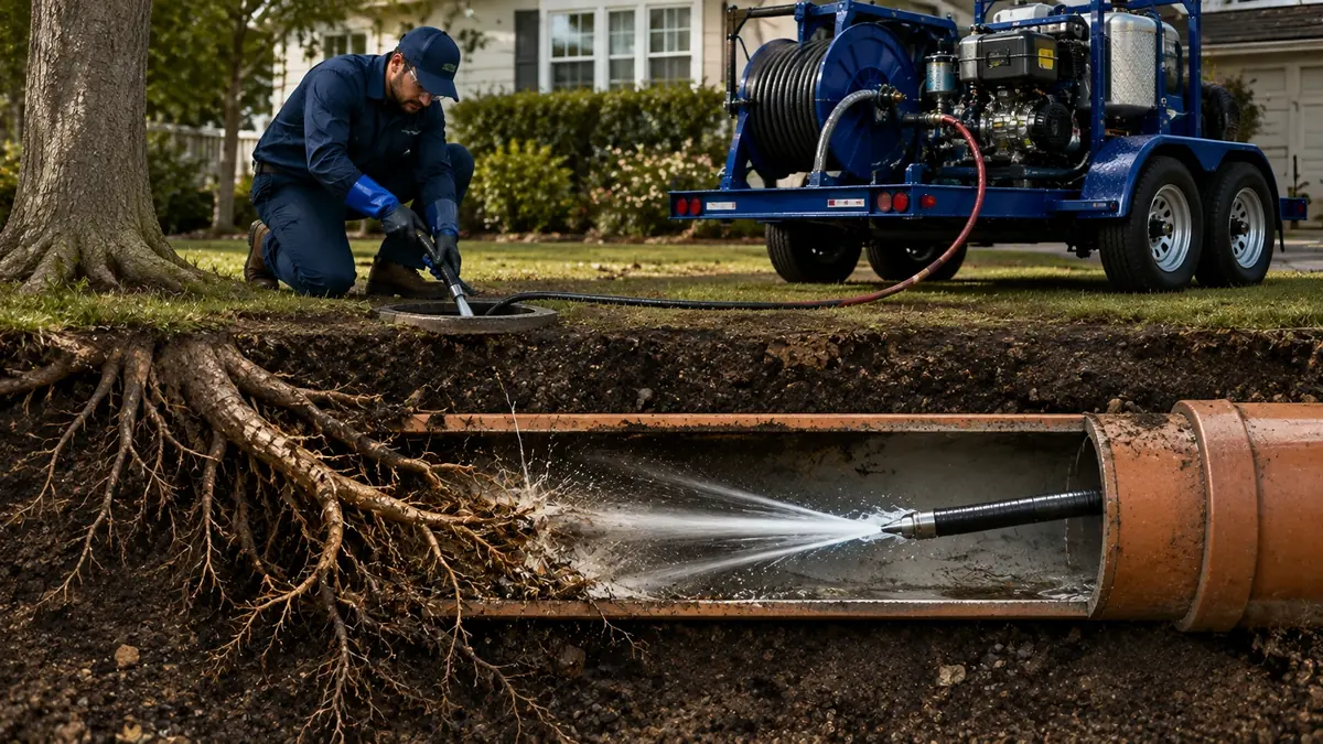 Tree Root Removal with Hydro Jetting in Madera